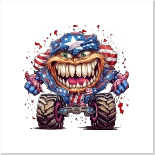 4th of July Monster Truck #1 Posters and Art